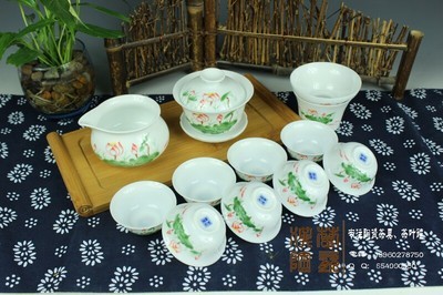 批發采購茶碗、茶壺、茶具套裝-廠家直銷 高白薄胎茶具 高檔禮盒茶具套裝 商務禮品.